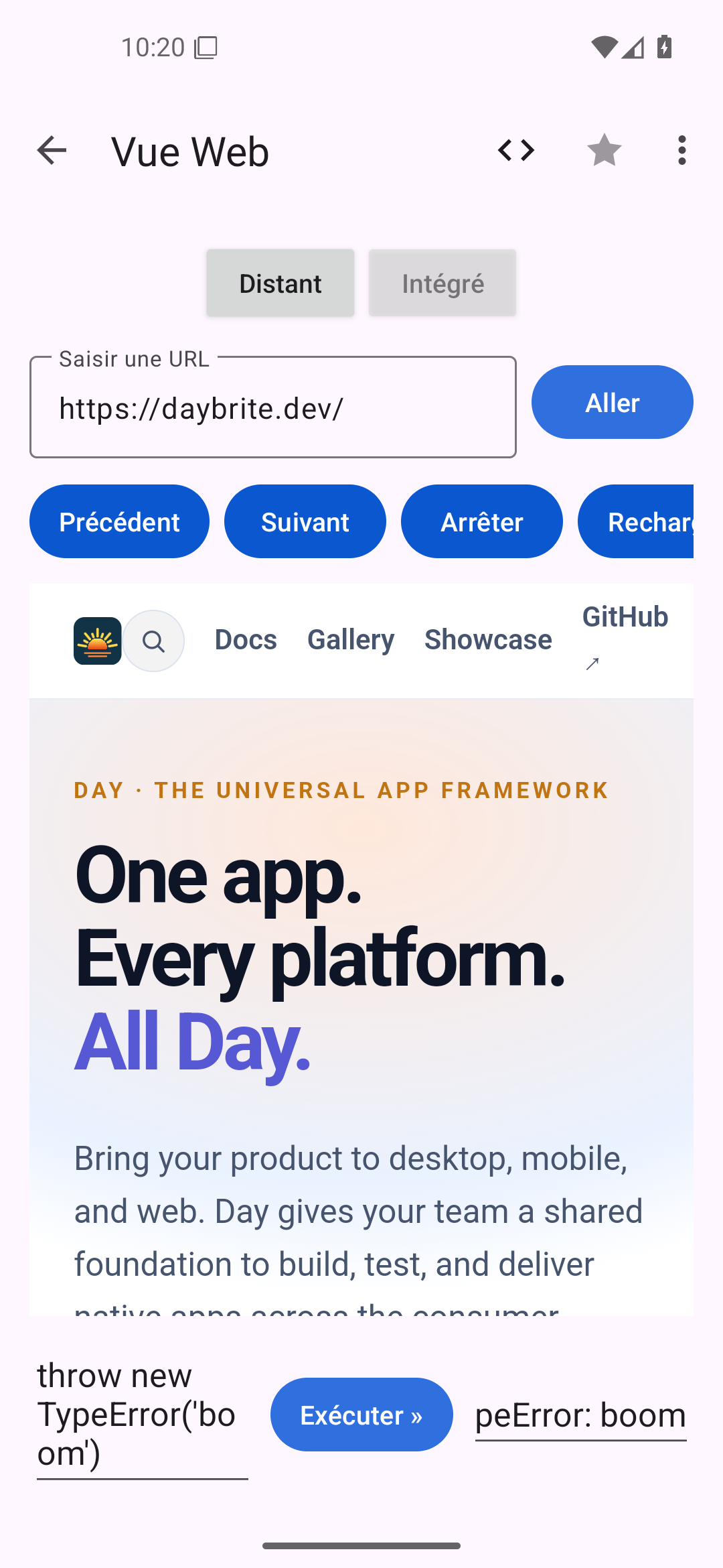 Vue Web — Android (Material) · Phone