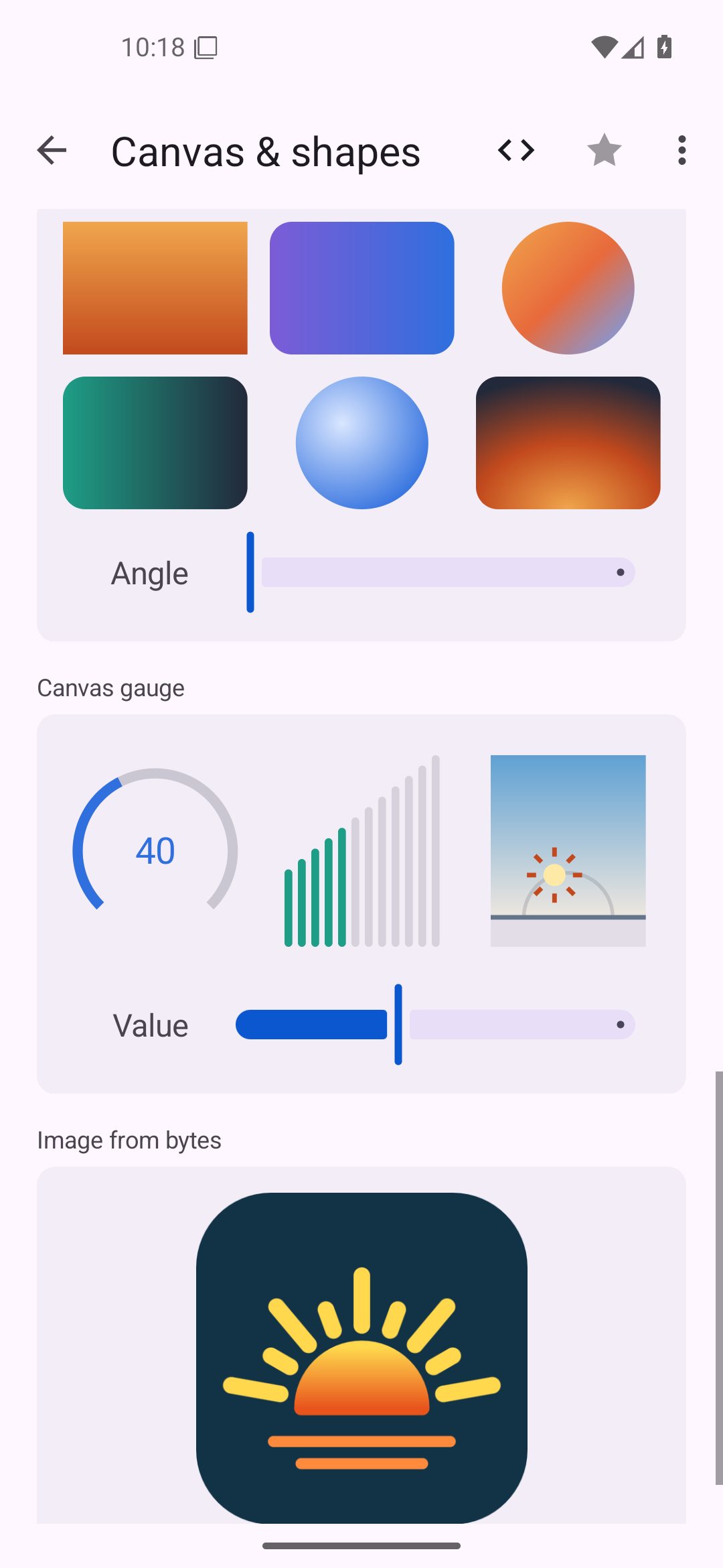 Canvas & shapes — Android (Material) · Phone