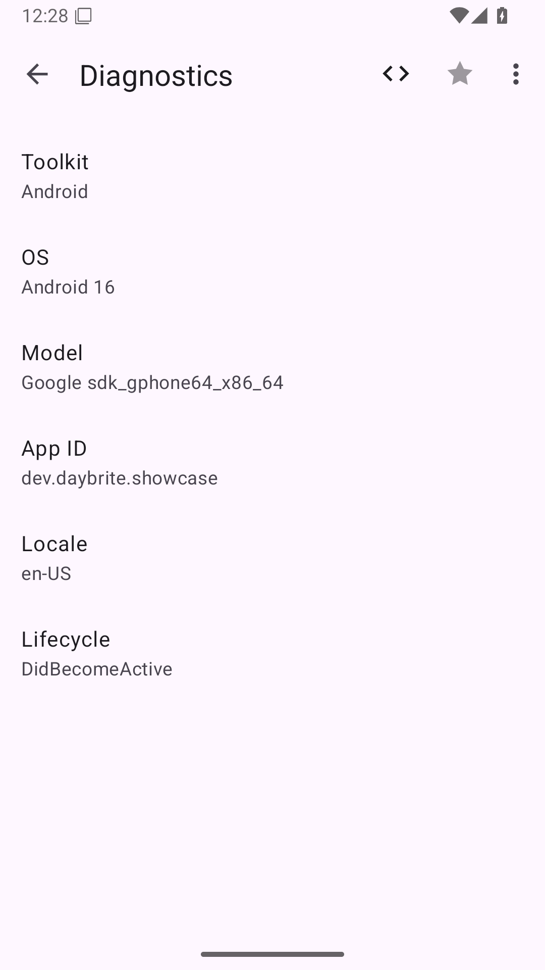 Diagnostics, Android Android