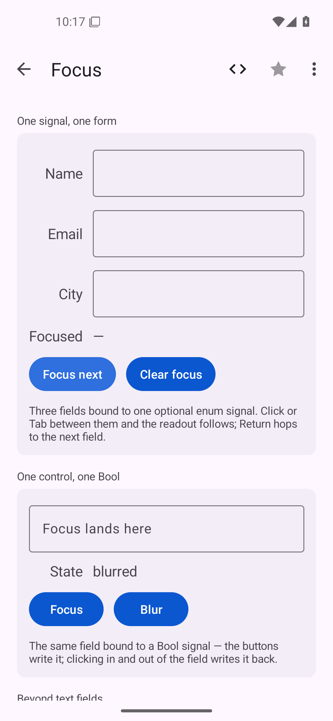 Focus — Android (Material) · Phone