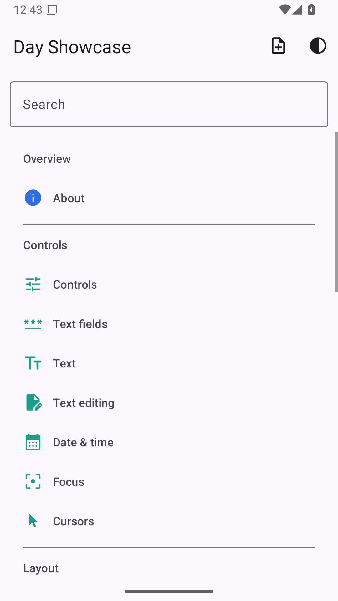 Grouped Navigation, Android Android