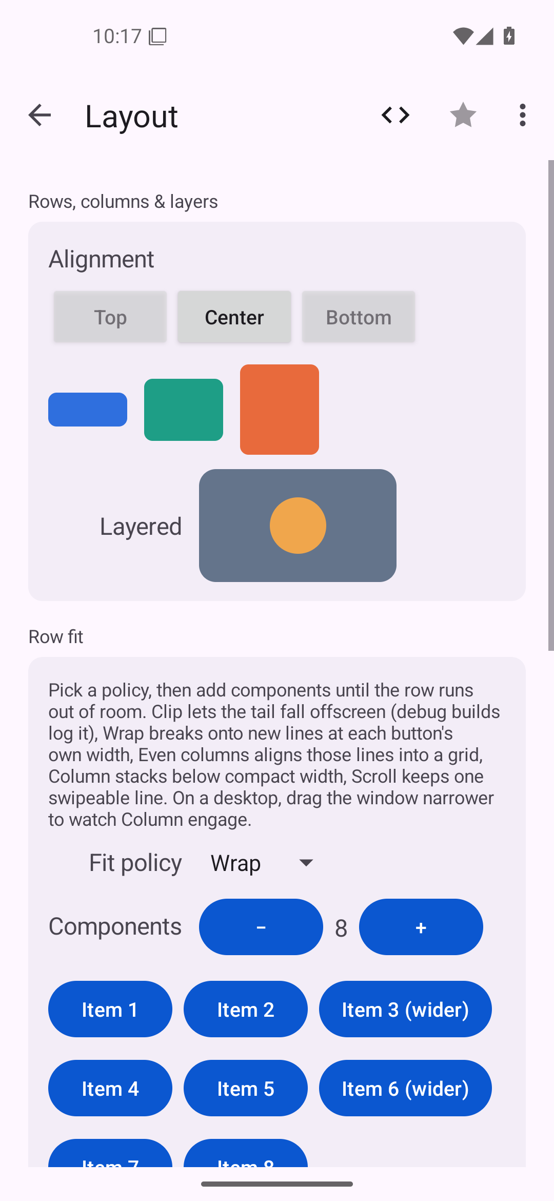 Layout — Android (Material) · Phone