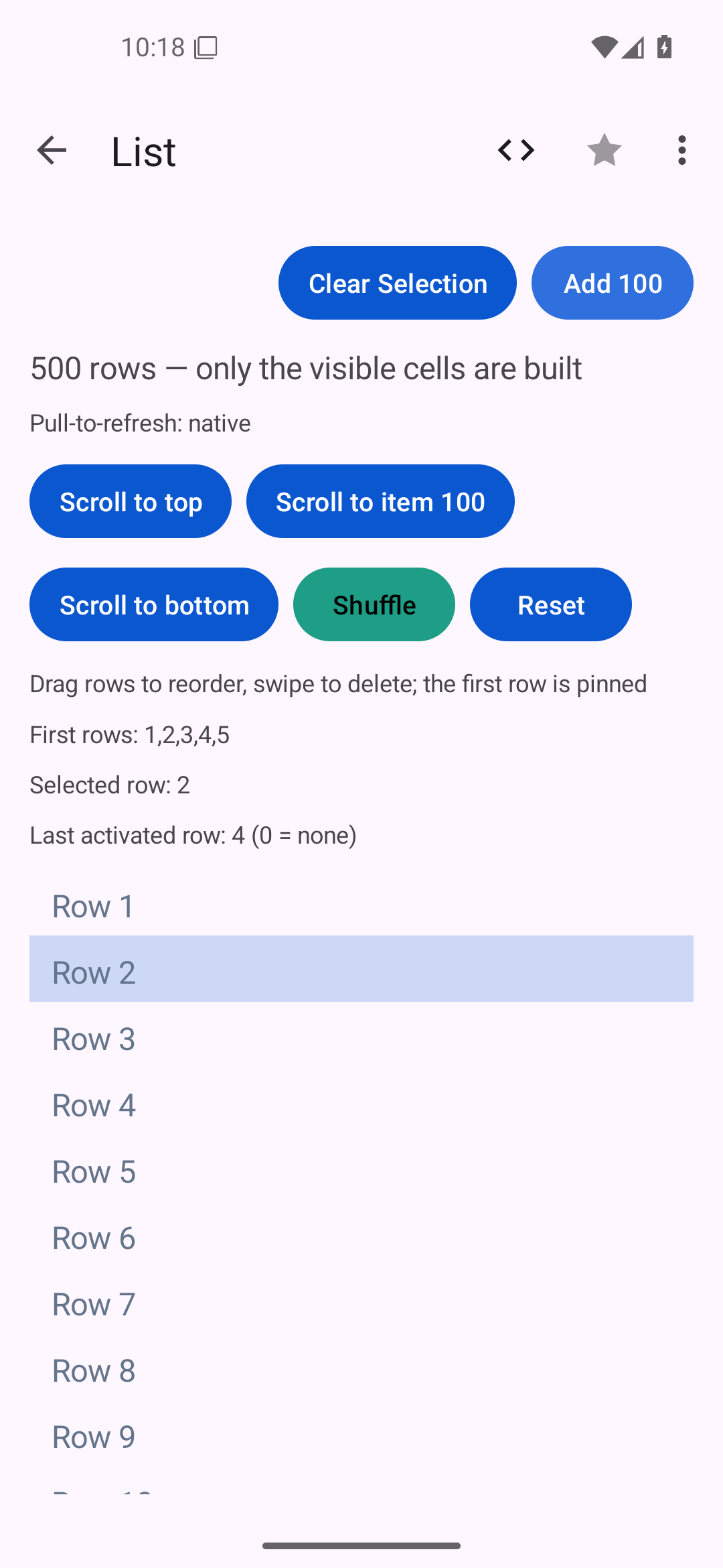 List, captured on android-mdc