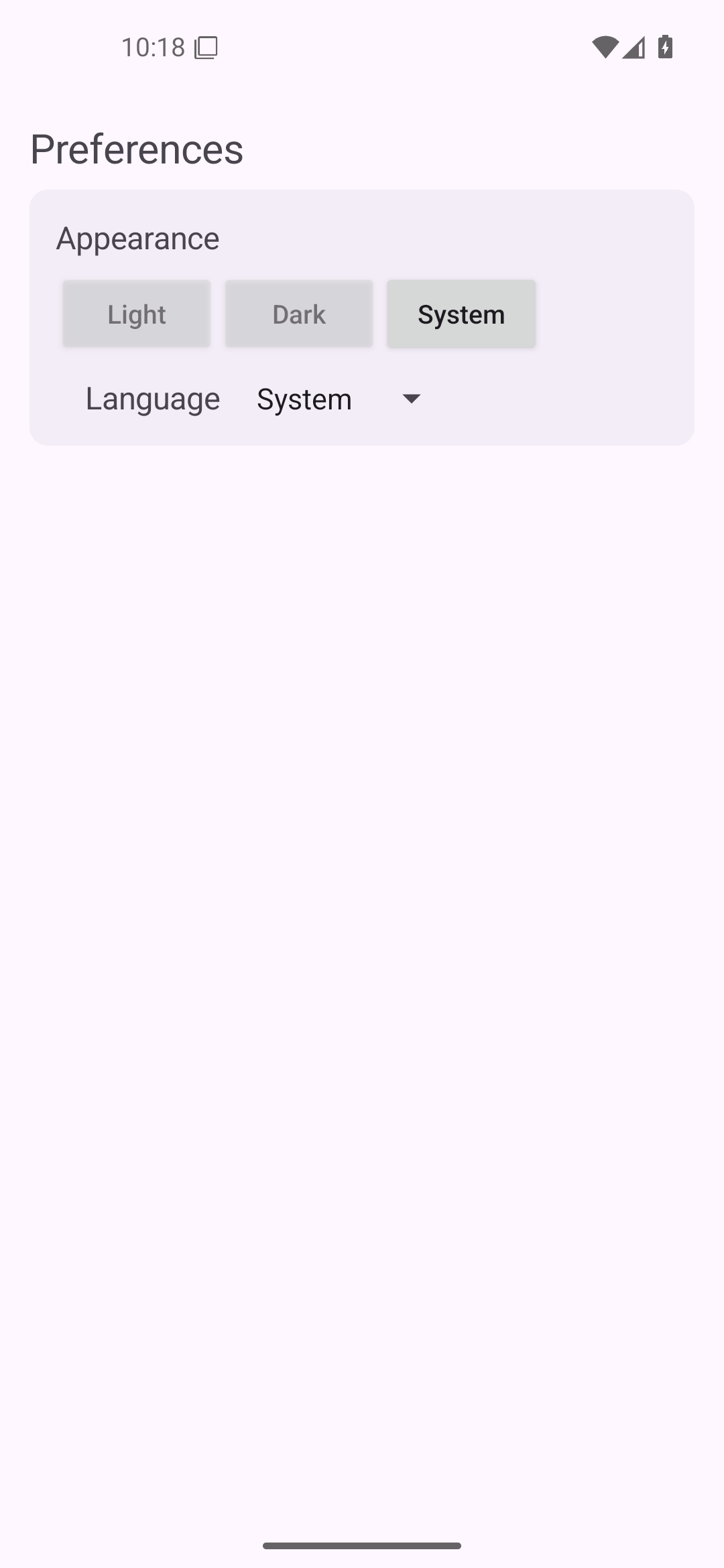 Menus & dialogs · preferences window — Android (Material) · Phone