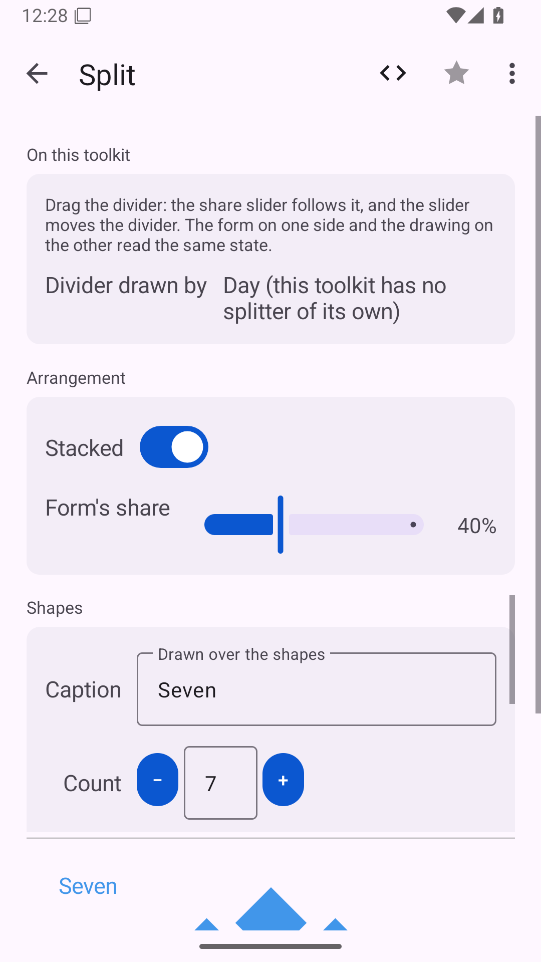Split, stacked, Android Android