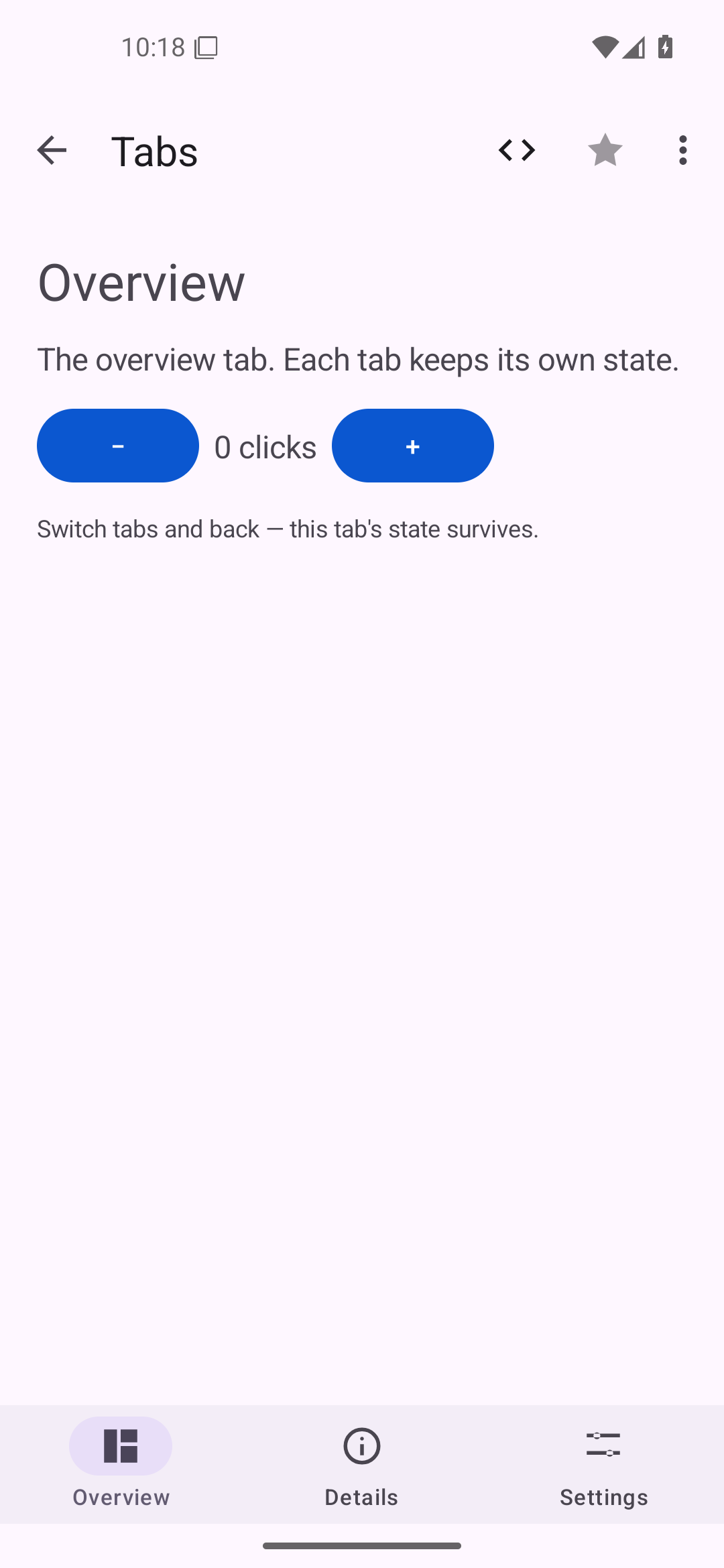 Tabs — Android (Material) · Phone