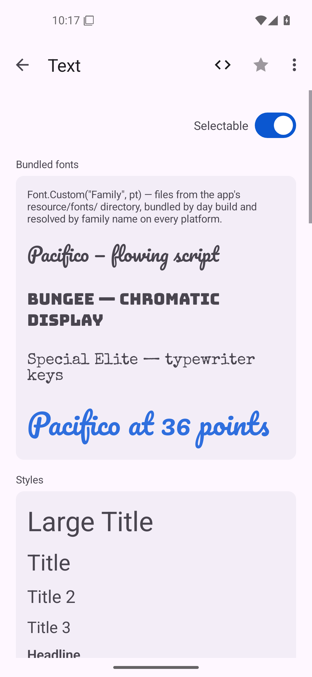 Text — Android (Material) · Phone