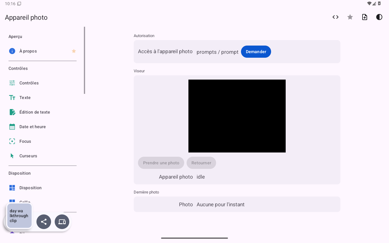 Appareil photo — Android (Material) · Tablet