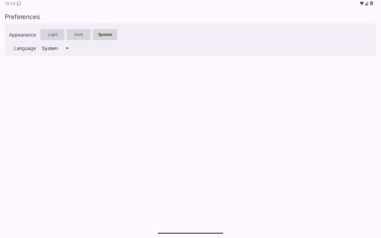Menus & dialogs · preferences window — Android (Material) · Tablet