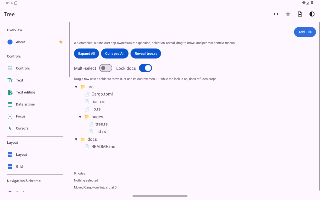 Tree — Android (Material) · Tablet