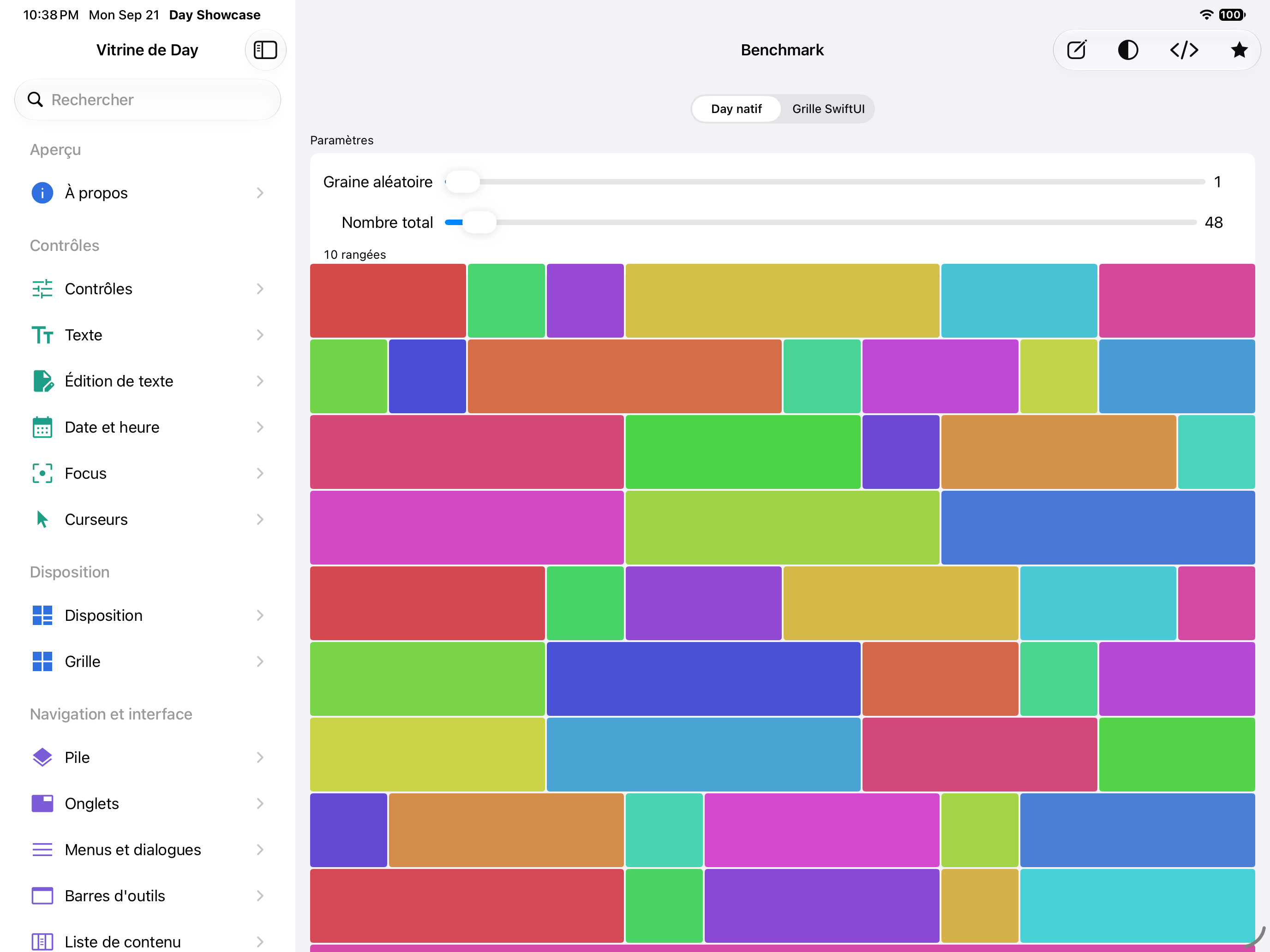 Benchmark — iOS (UIKit) · iPad