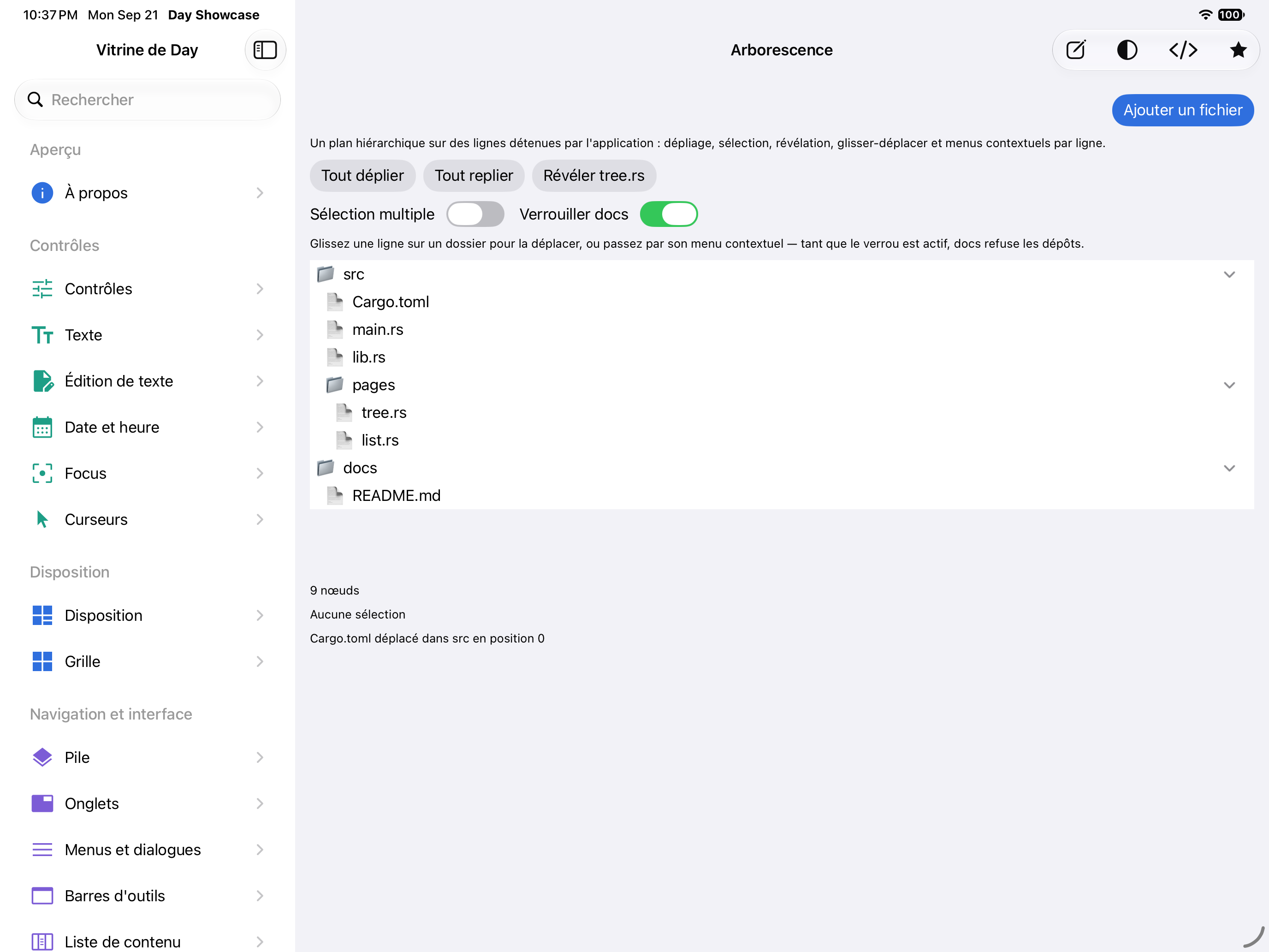 Arborescence — iOS (UIKit) · iPad