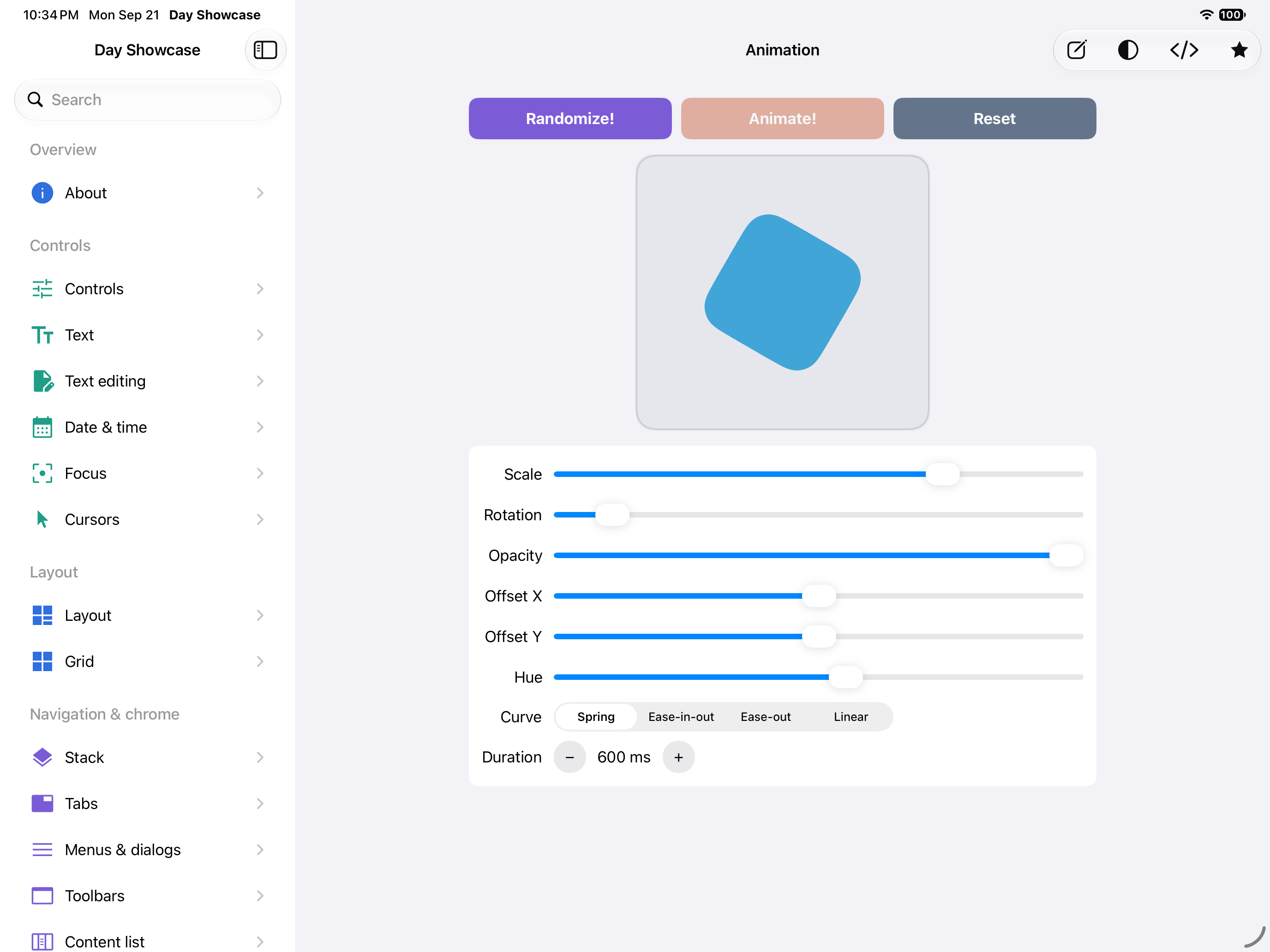 Animation — iOS (UIKit) · iPad