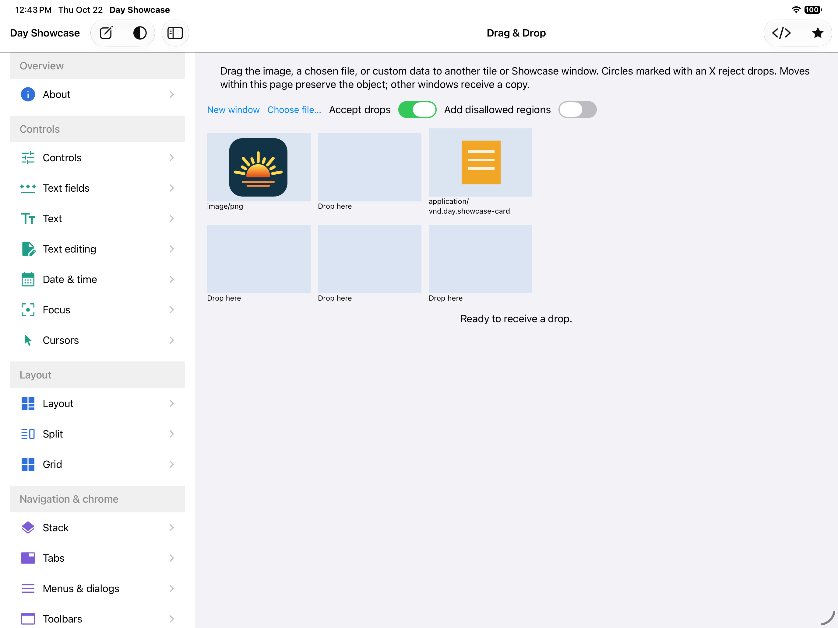 Drag Drop, iOS iPad