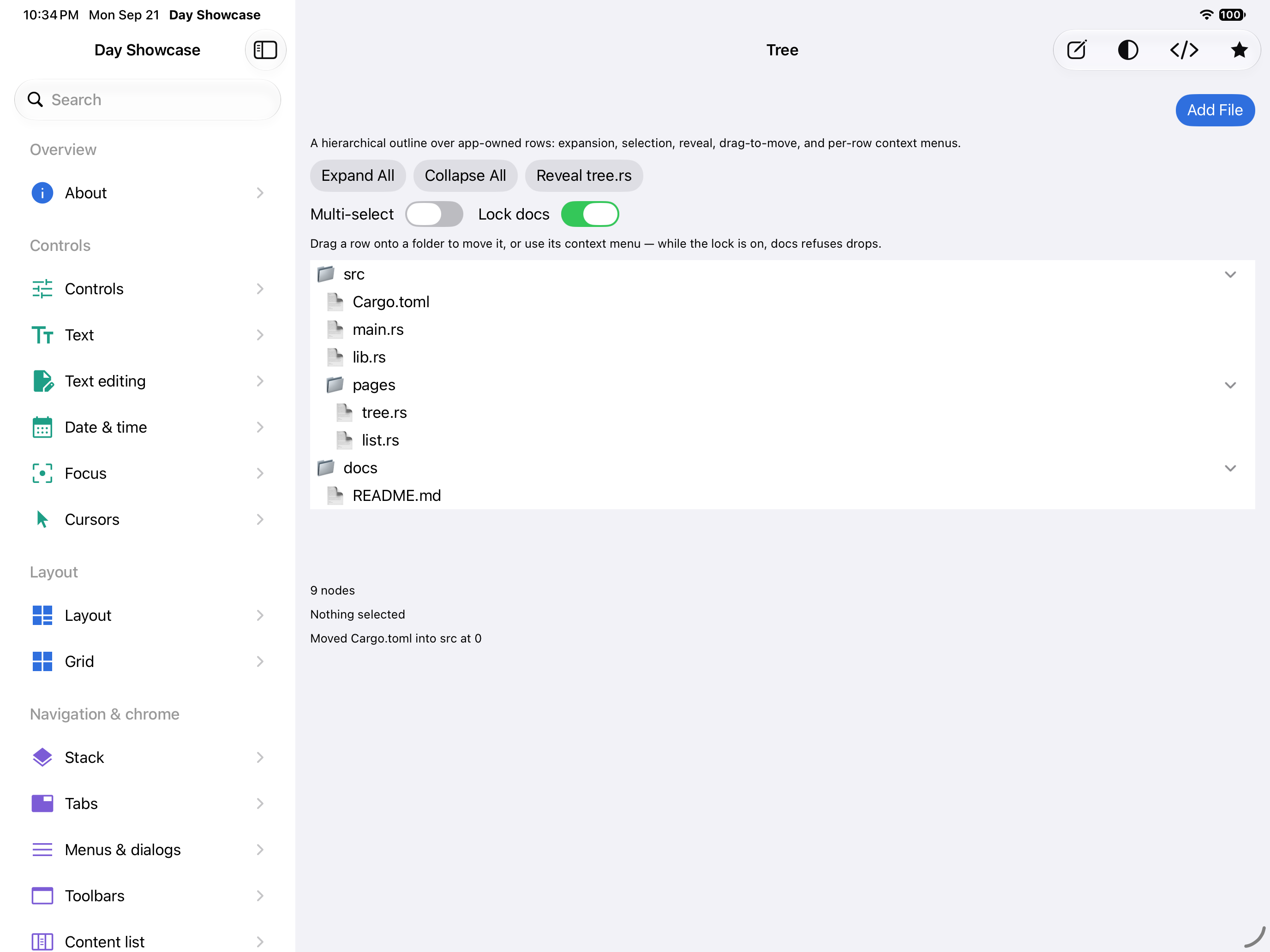 Tree — iOS (UIKit) · iPad