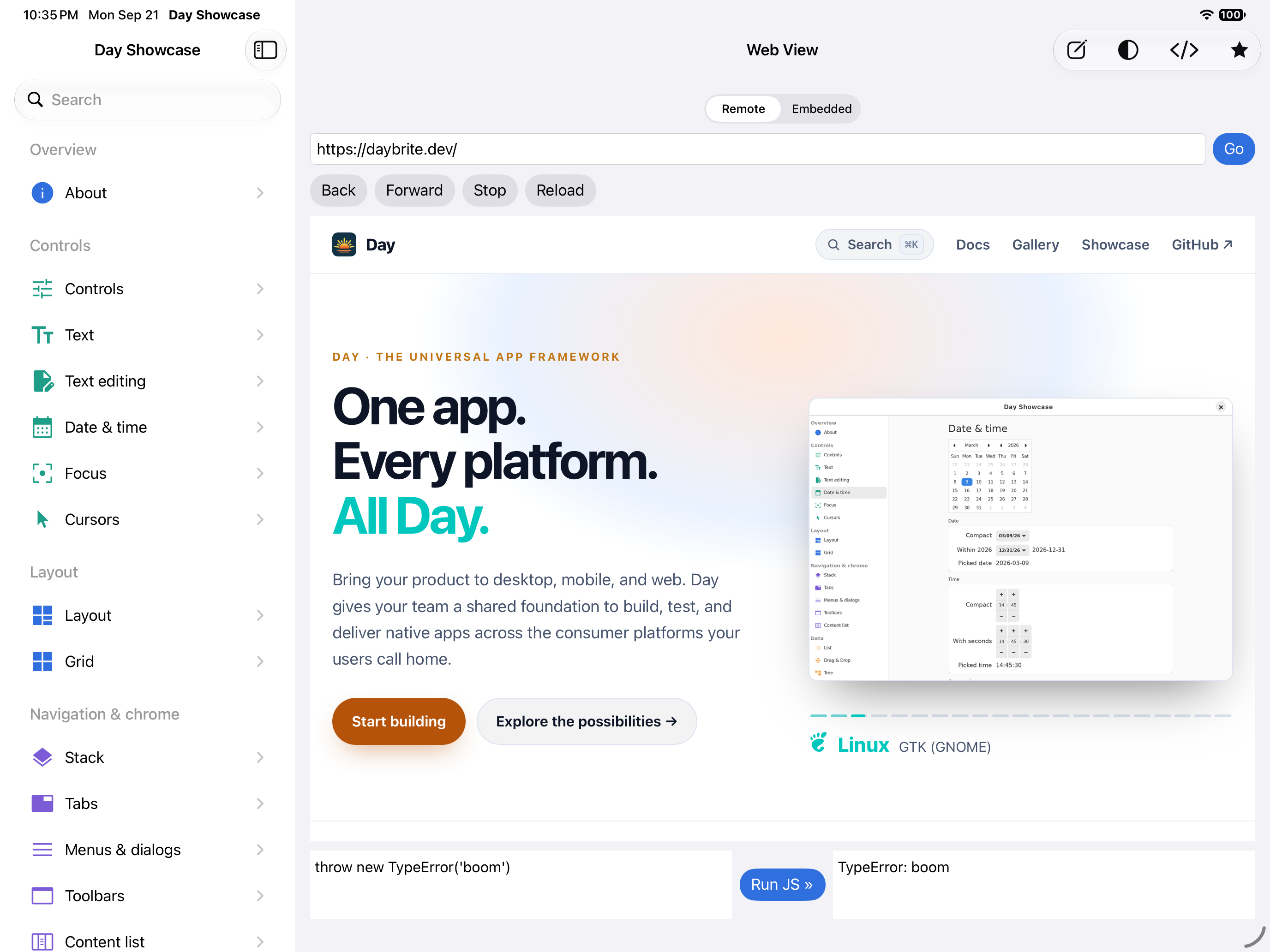 Web view — iOS (UIKit) · iPad