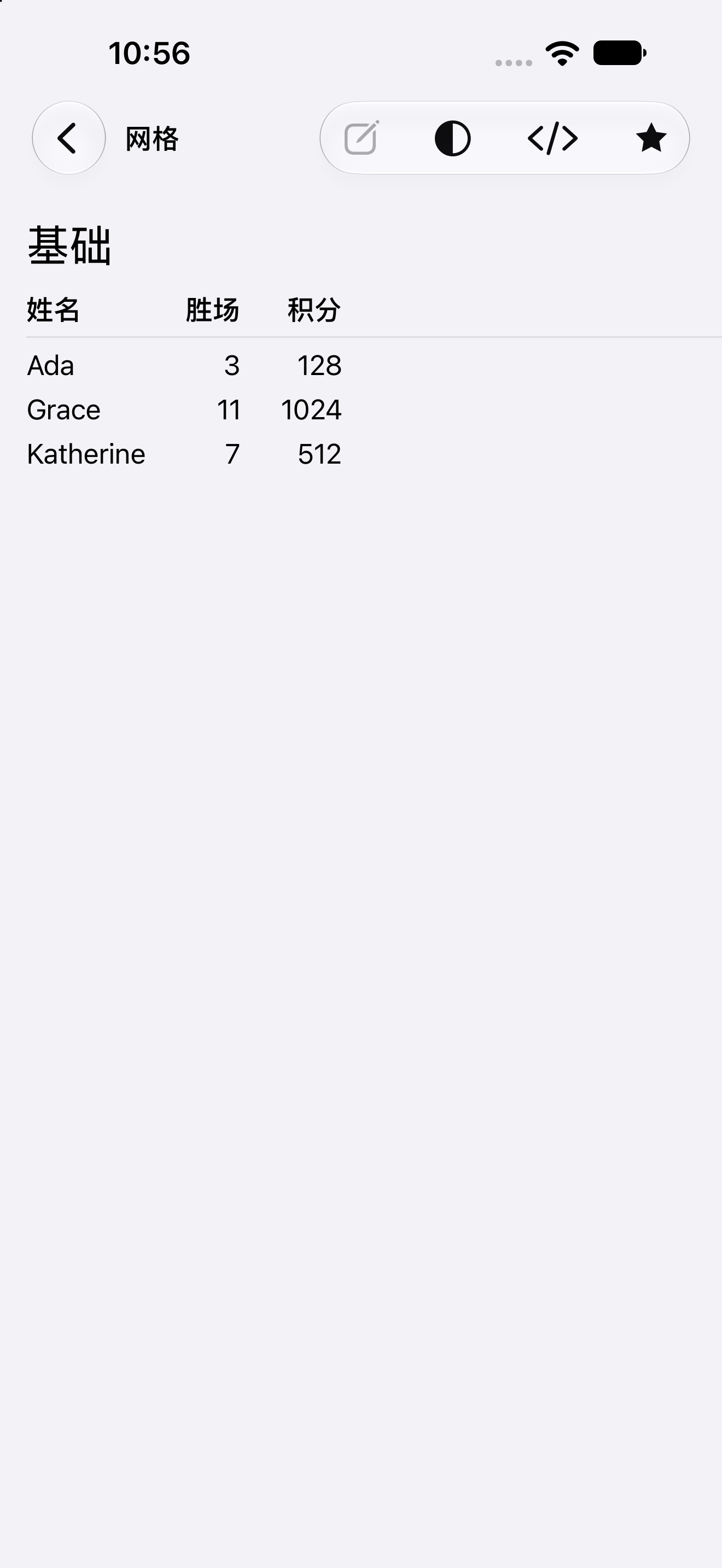 网格 — iOS (UIKit) · iPhone