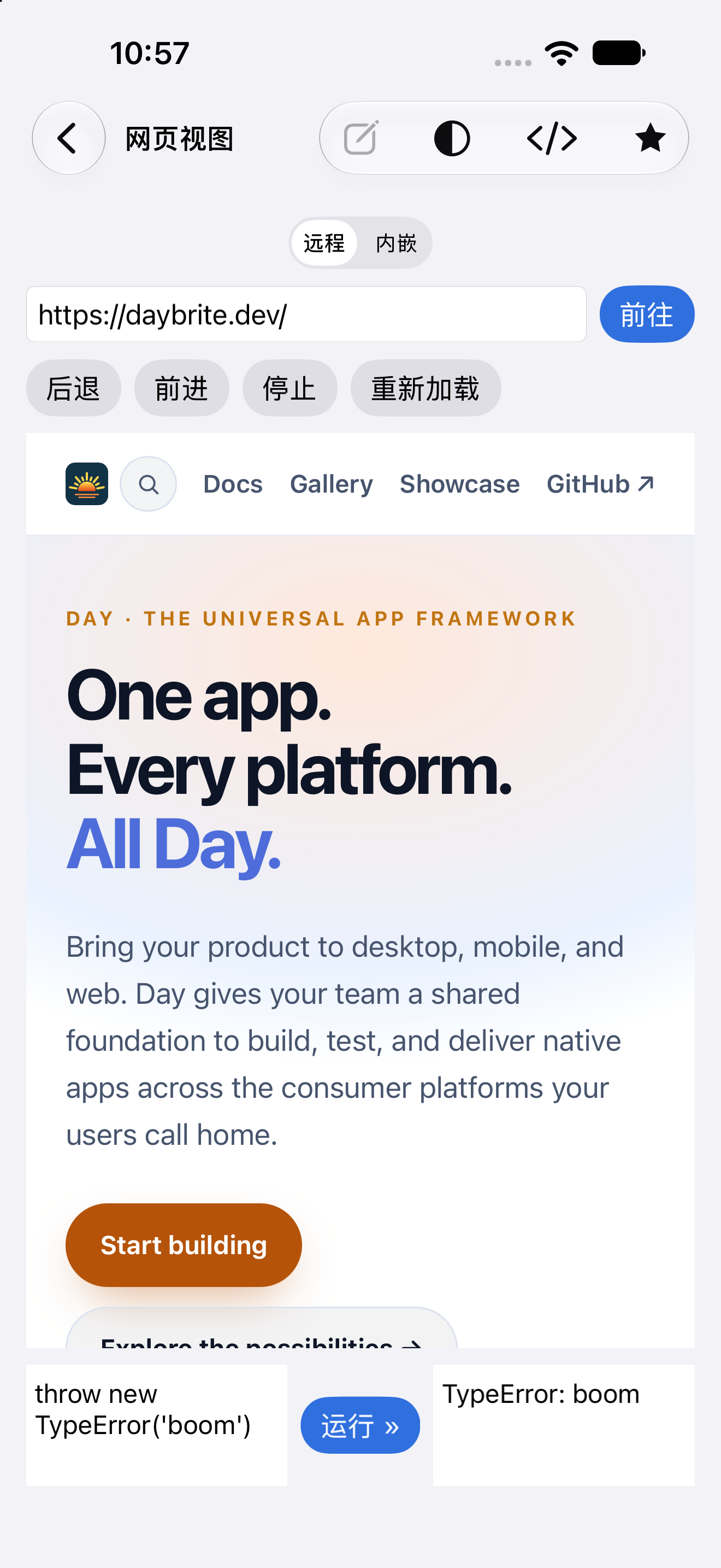 网页视图 — iOS (UIKit) · iPhone