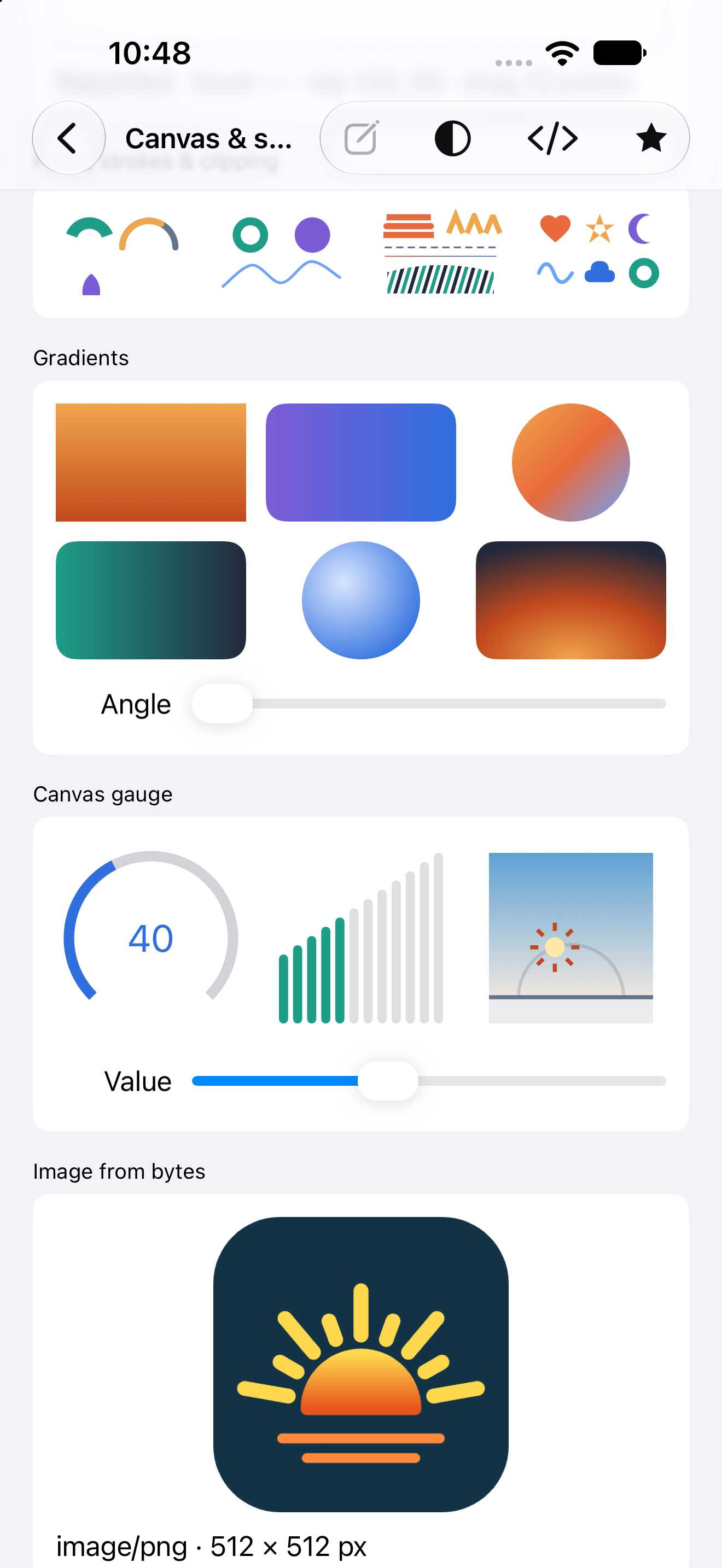 Canvas & shapes — iOS (UIKit) · iPhone