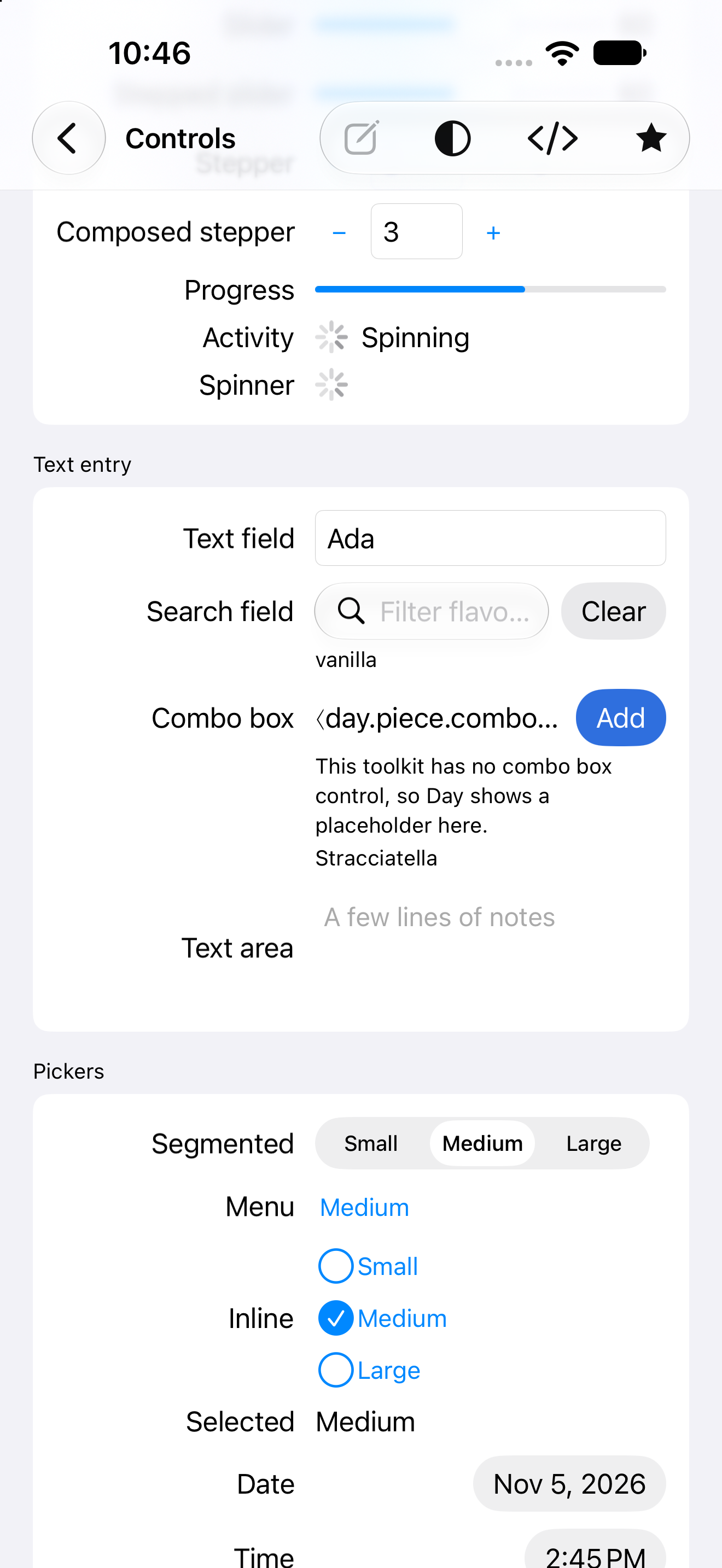 Controls · pickers — iOS (UIKit) · iPhone