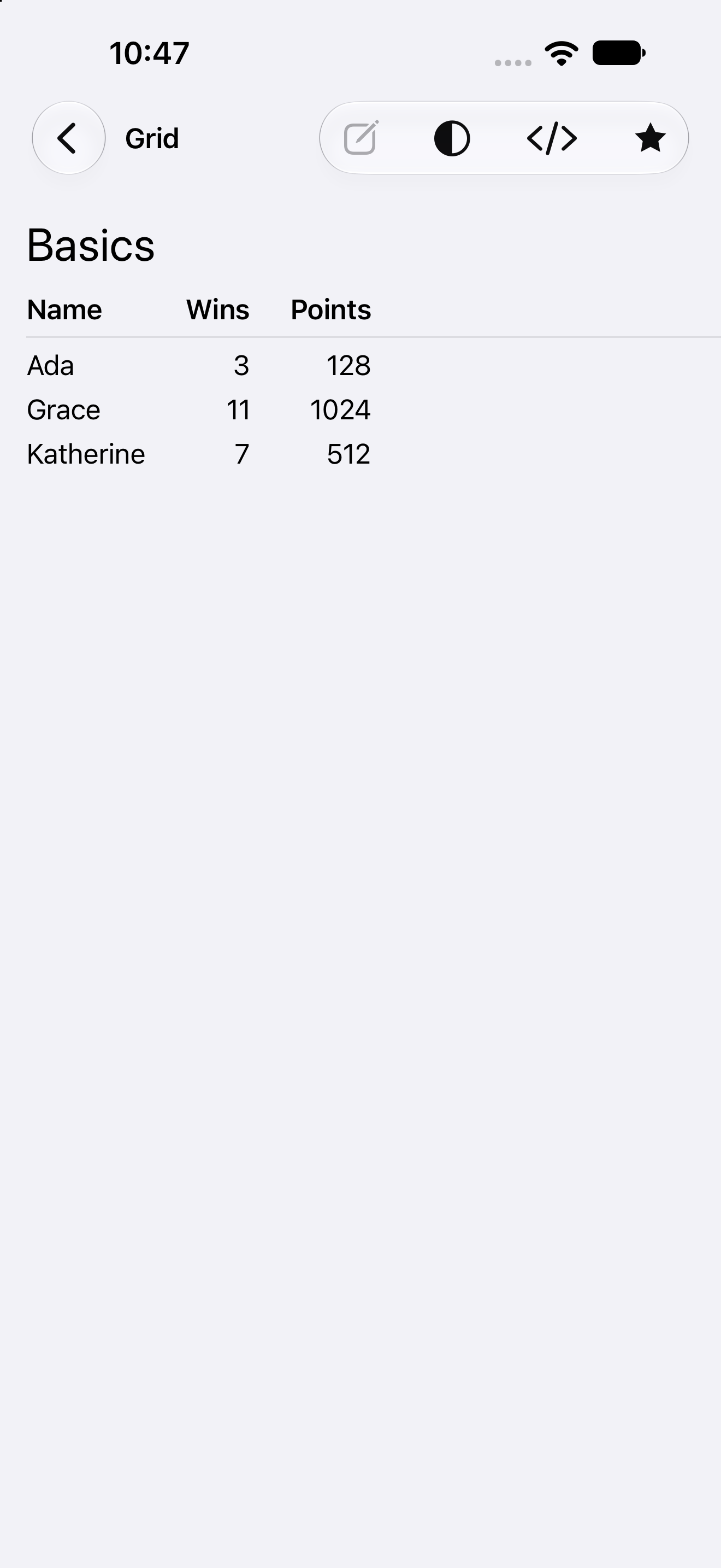 Grid — iOS (UIKit) · iPhone