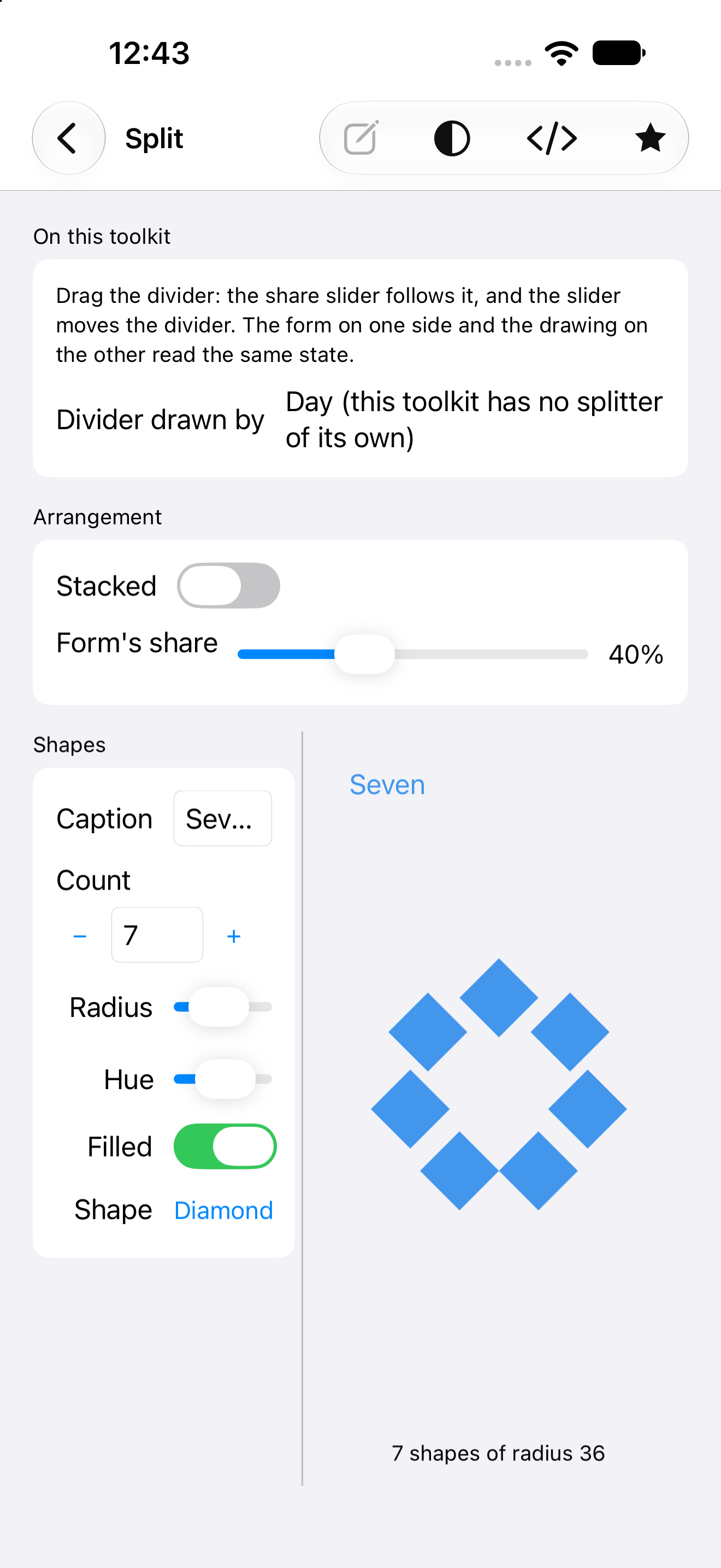 Split, iOS UIKit