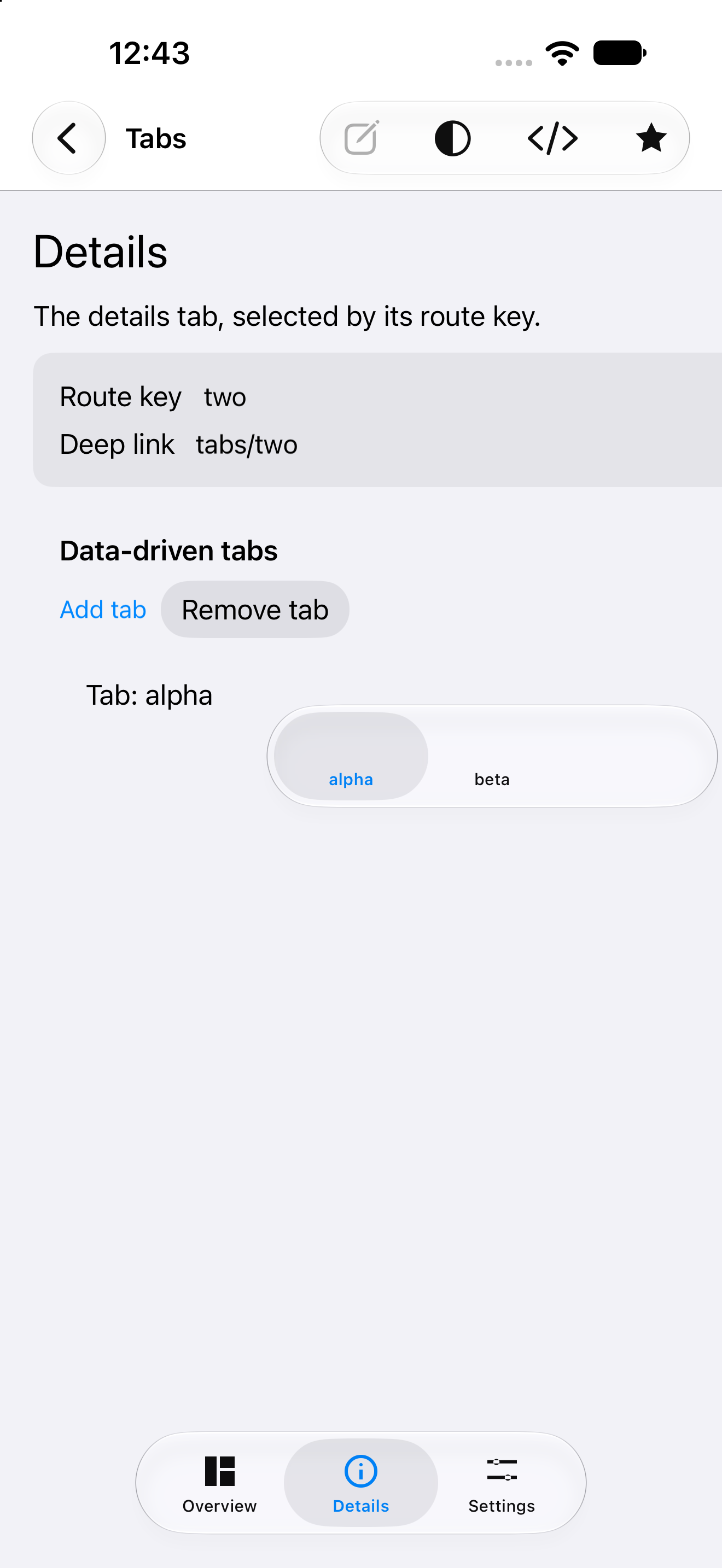 Dynamic tabs, iOS UIKit