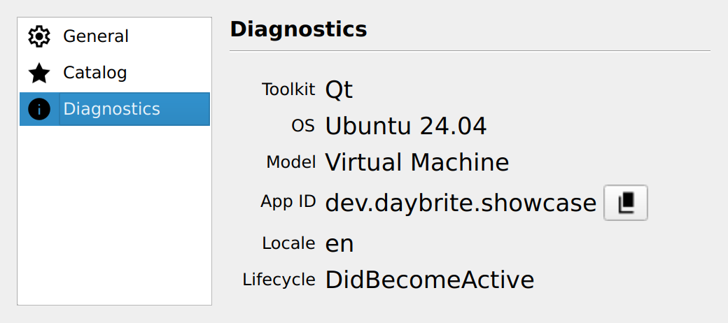 Diagnostics, Linux Qt 6