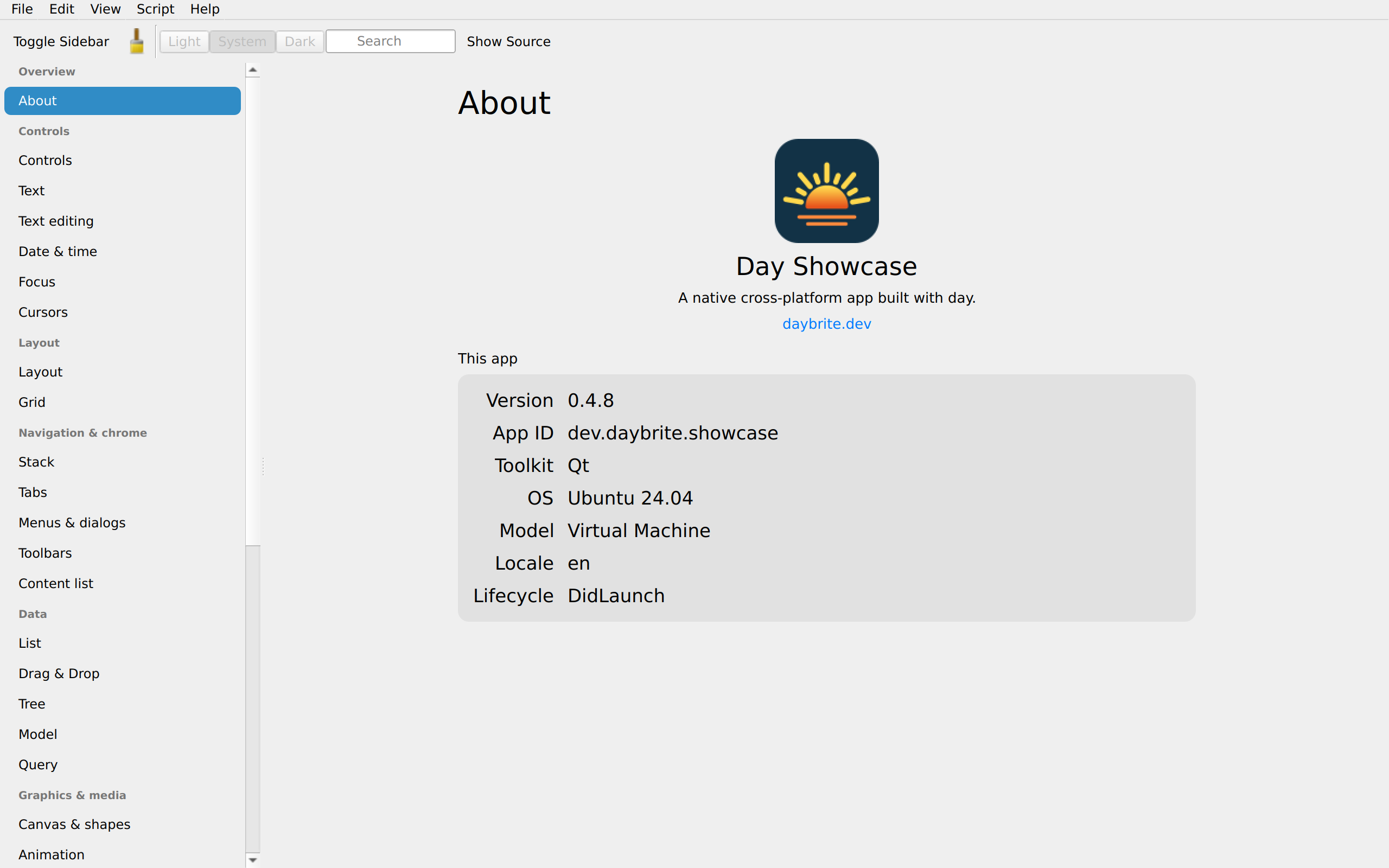 Home, captured on linux-qt