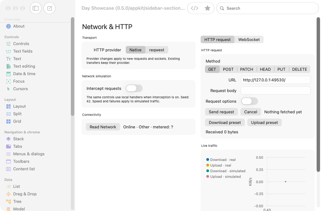 Grouped Navigation, macOS AppKit