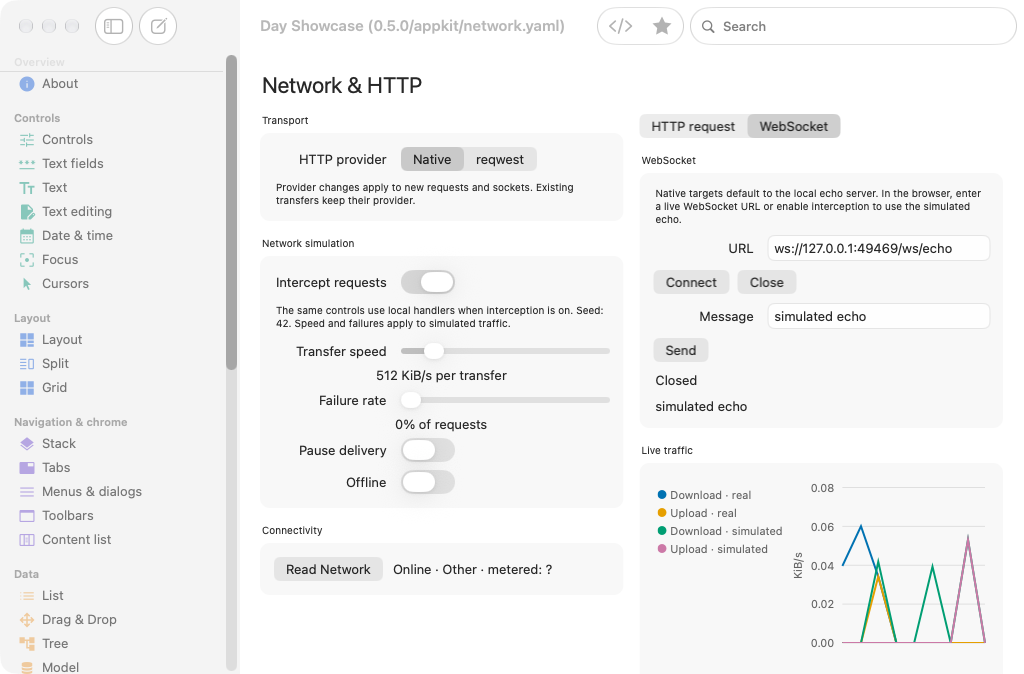 Network Simulation, macOS AppKit