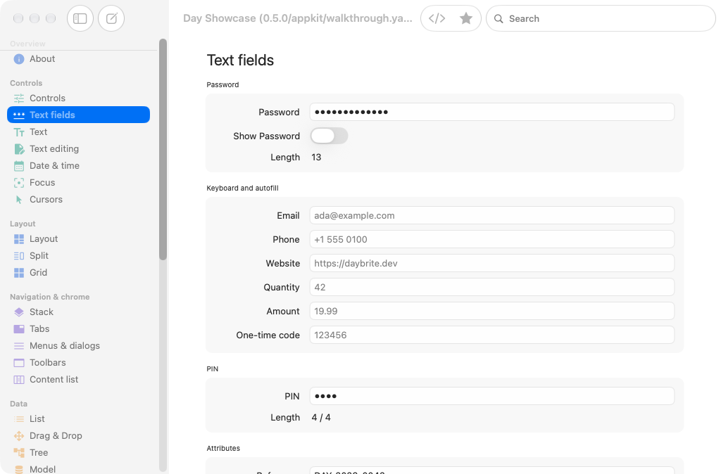 Text fields, macOS AppKit