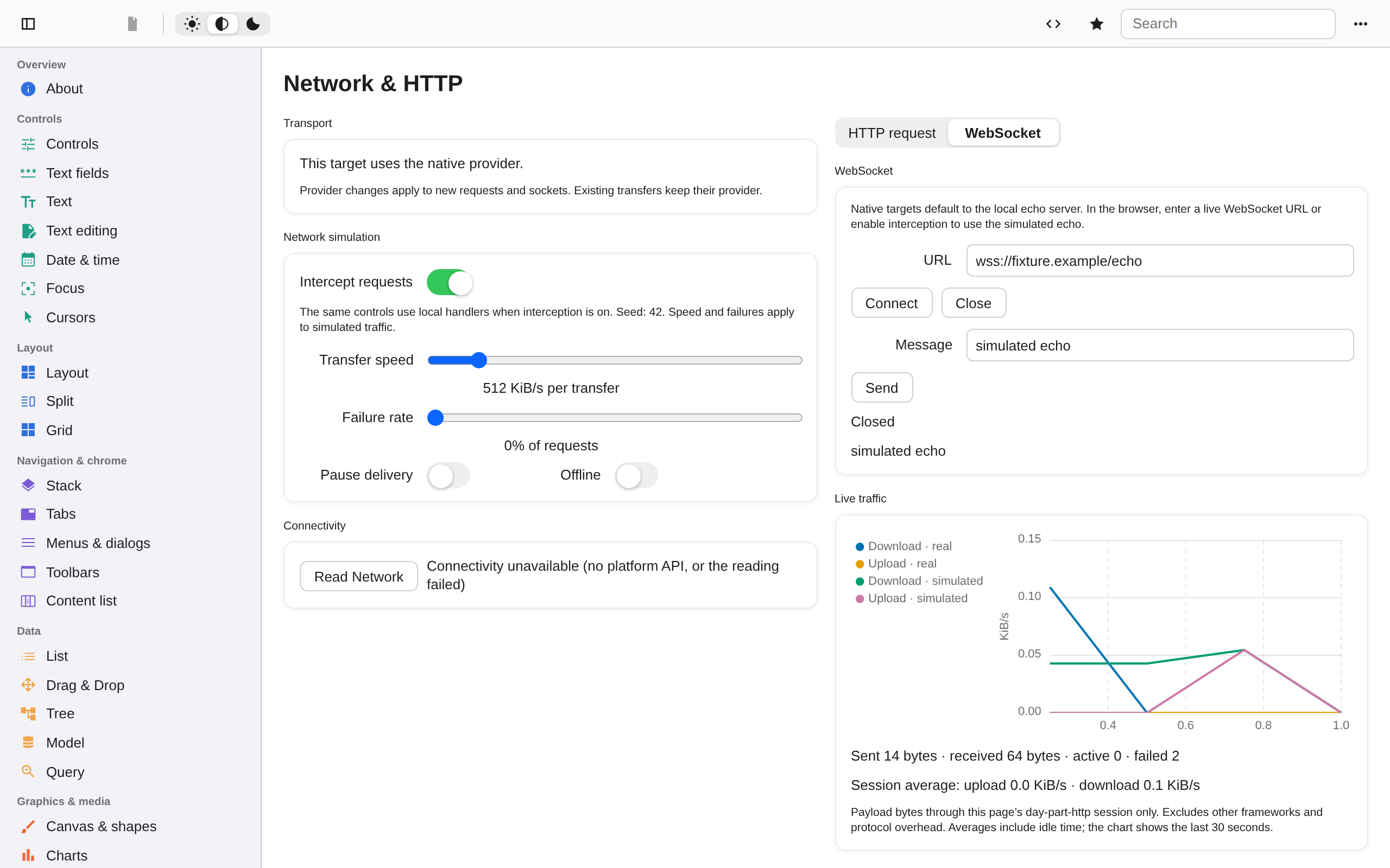 Network Simulation, Web Web DOM