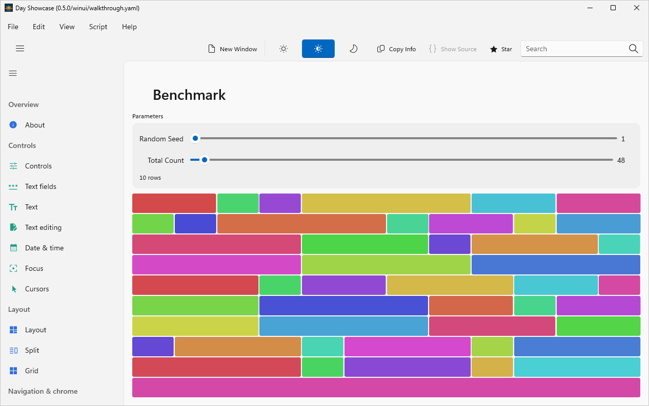 Benchmark, Windows WinUI 3