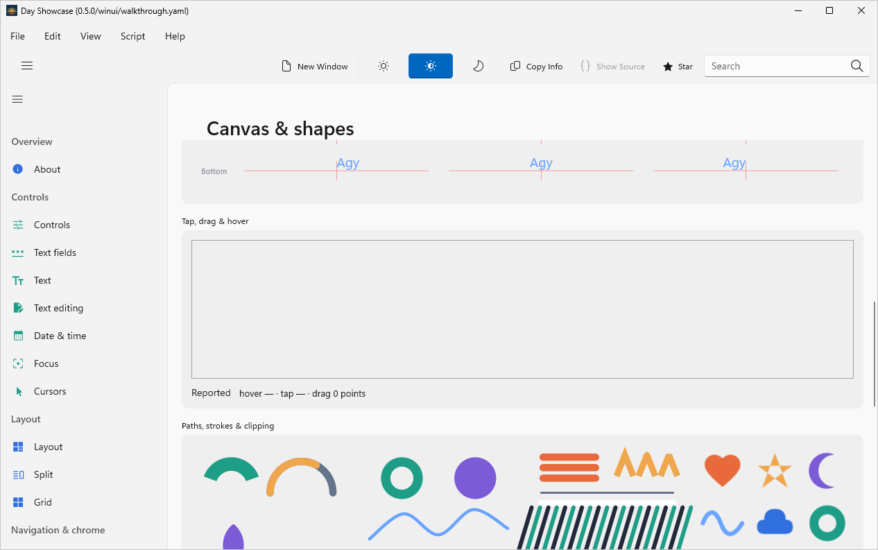 Canvas Arcs, Windows WinUI 3