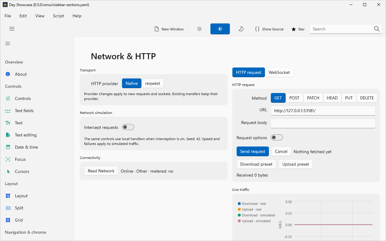 Grouped Navigation, Windows WinUI 3