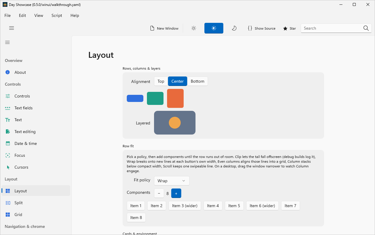 Layout, Windows WinUI 3
