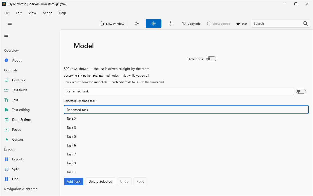 Model, Windows WinUI 3