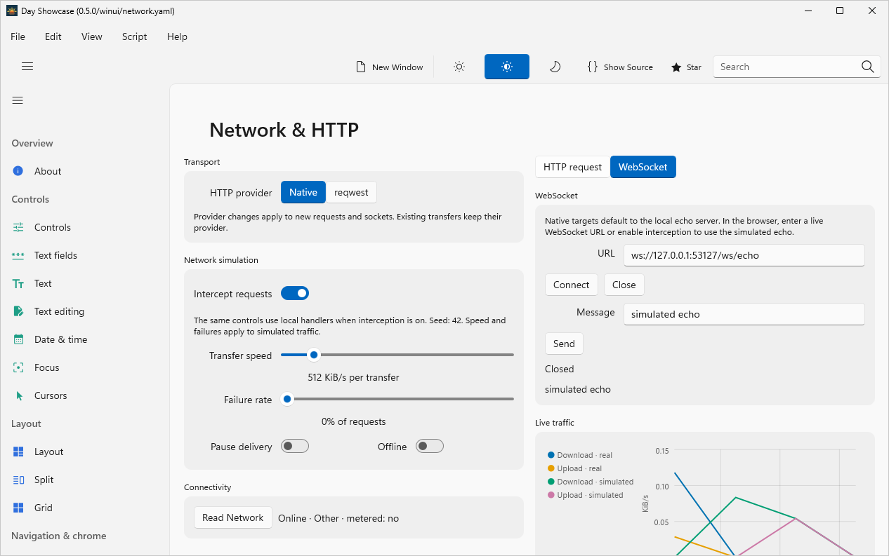 Network Simulation, Windows WinUI 3