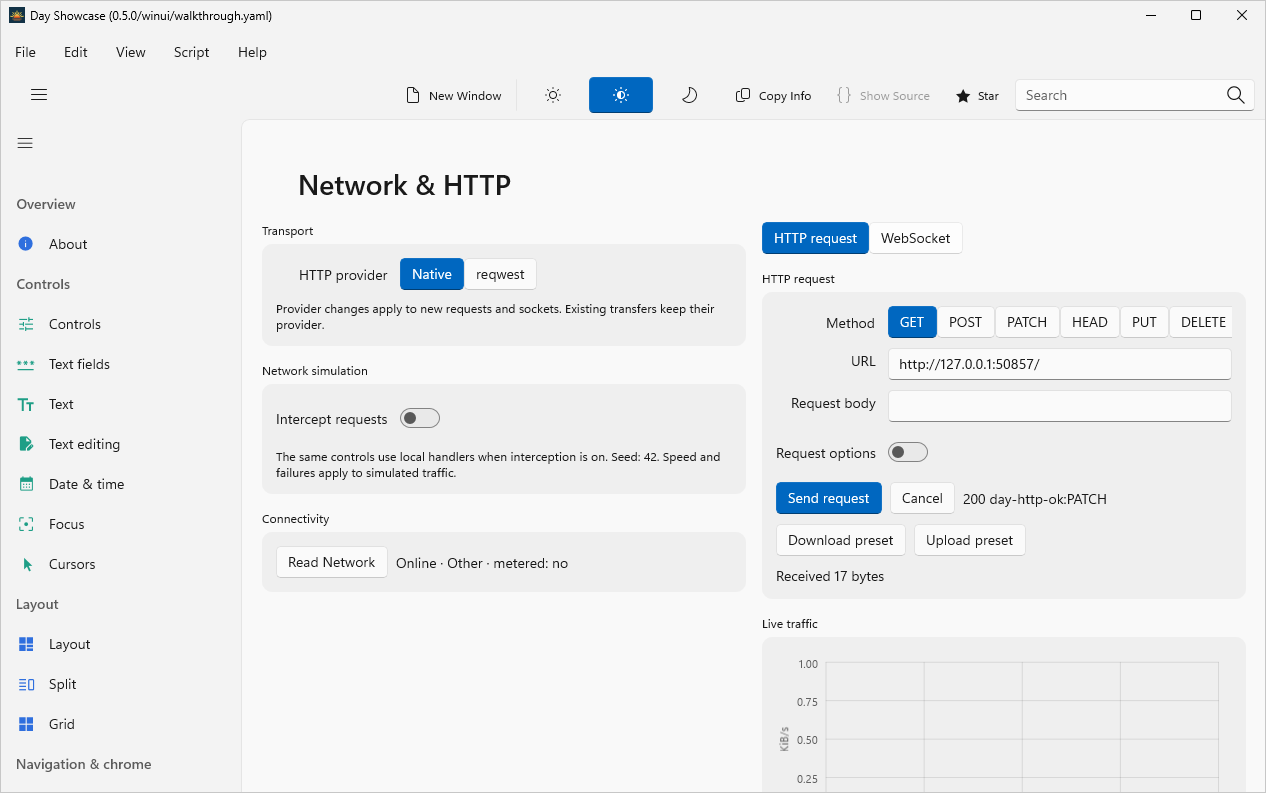 Network & HTTP, Windows WinUI 3