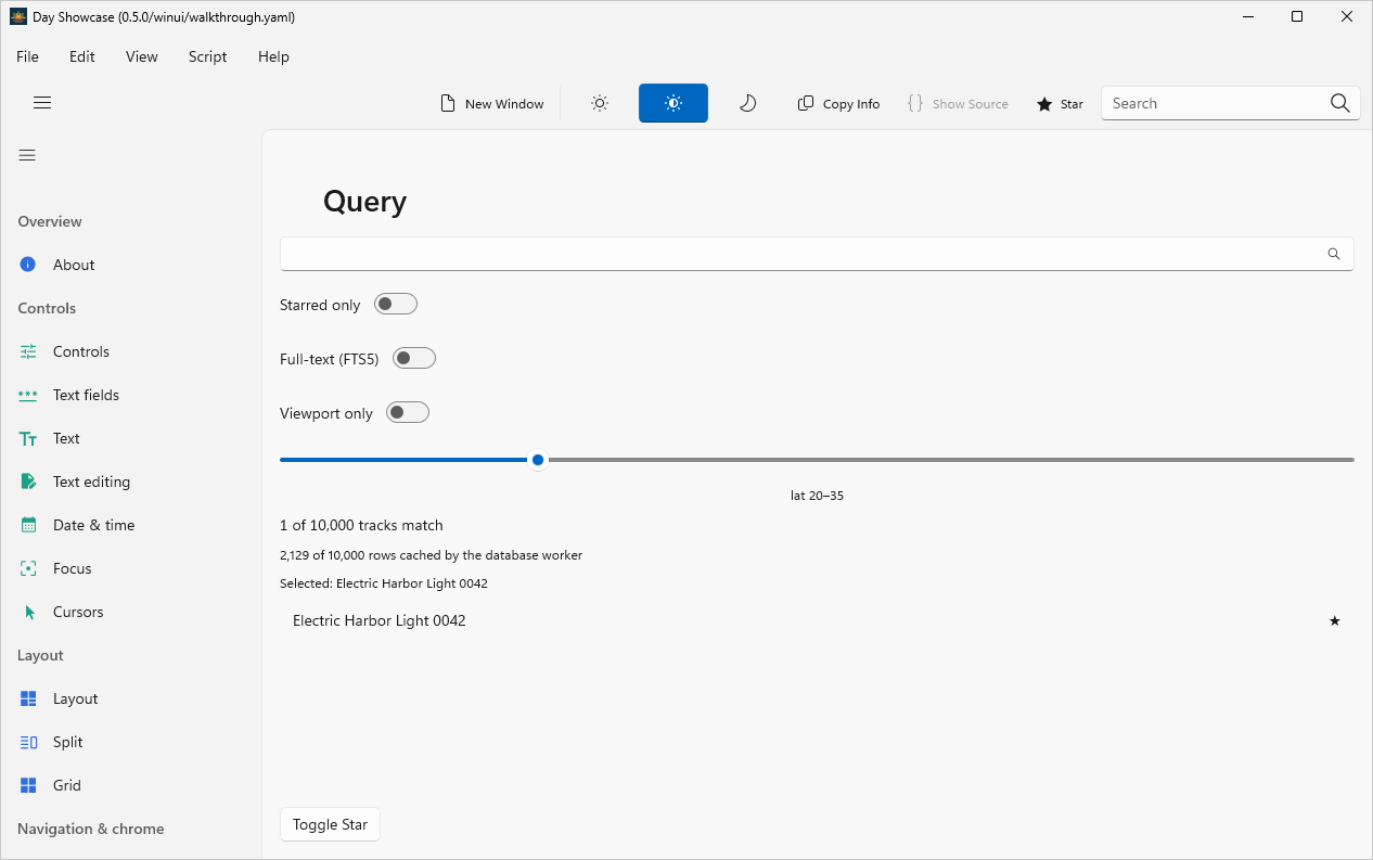 Query, Windows WinUI 3