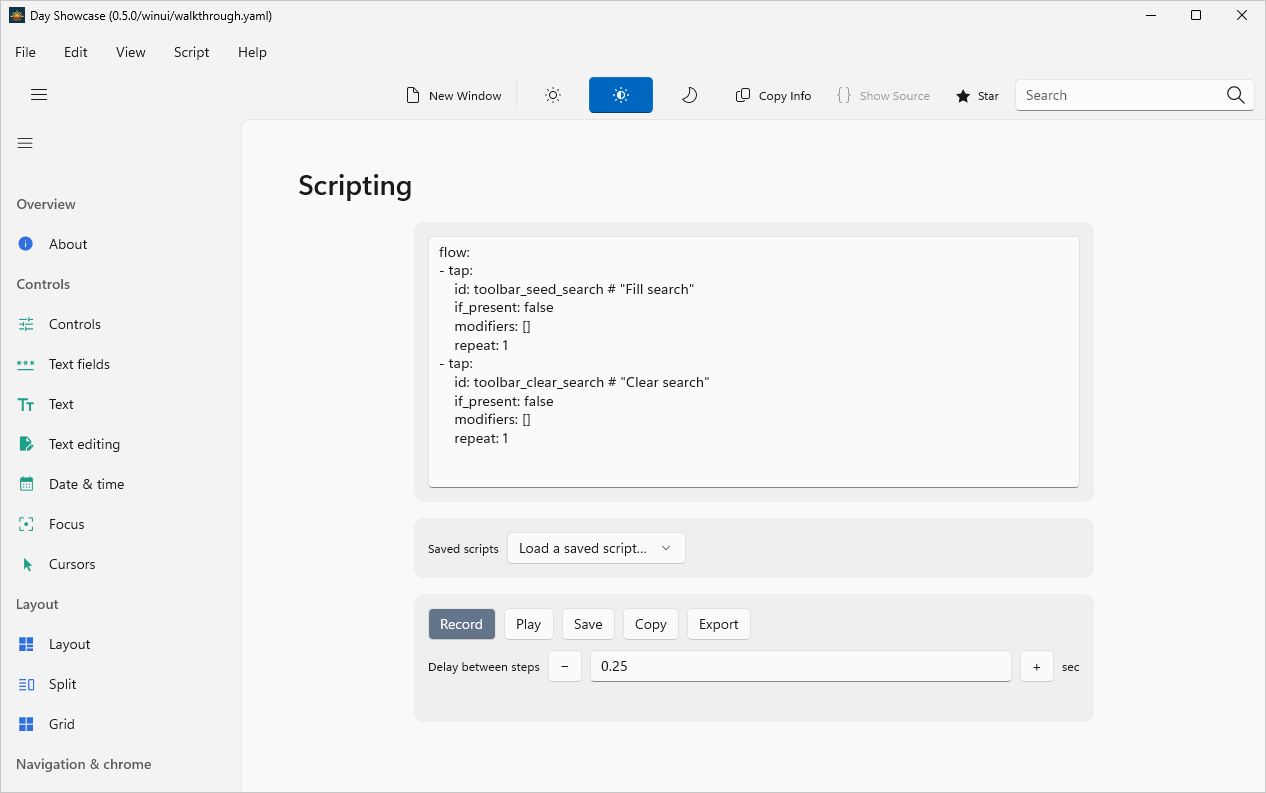 Scripting, Windows WinUI 3