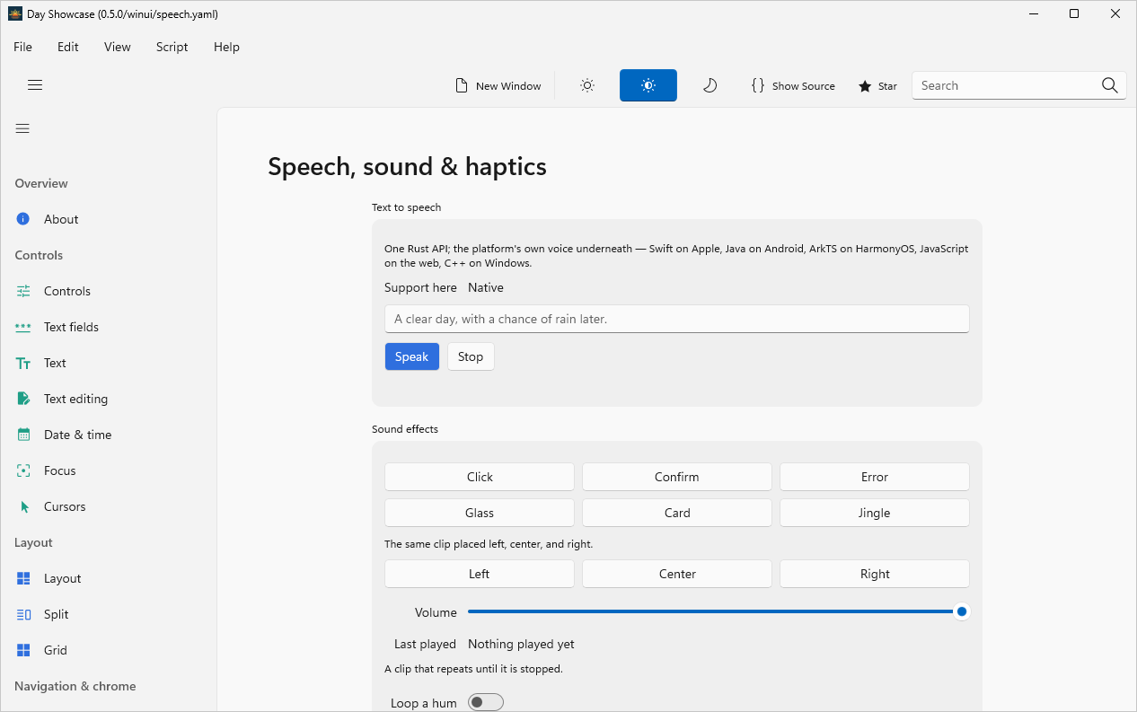 Speech, Windows WinUI 3