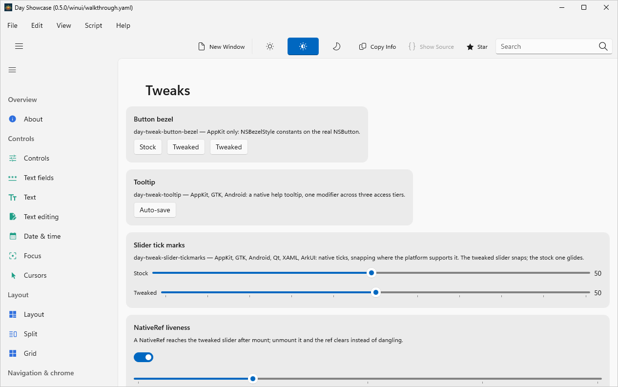 Tweaks, Windows WinUI 3