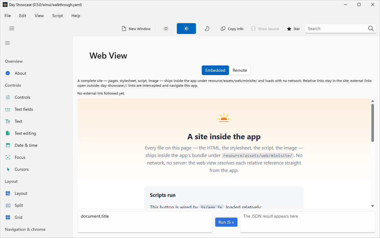 Web view, Windows WinUI 3